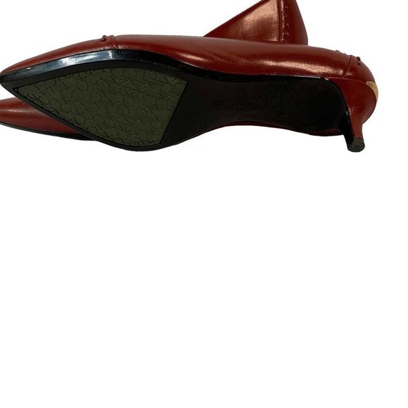 Calvin Klein Womens size 7 Oxblood Brown Leather 2" kitten heel Pointed toe shoe - Picture 7 of 14